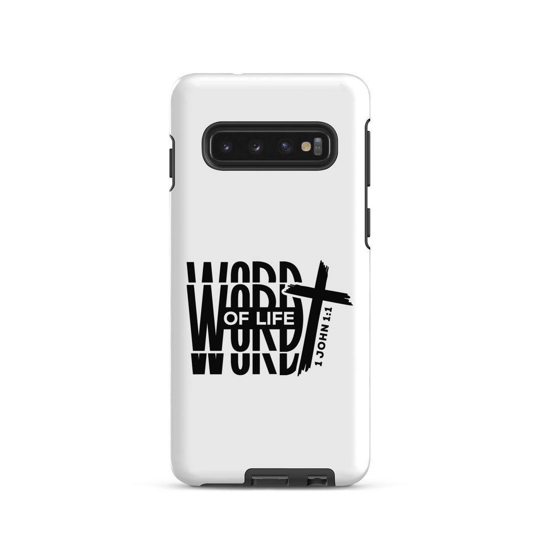 Christian Phone Case Word of Life Cross White for Samsung® Samsung® Phone Cases Matte Samsung Galaxy S10 