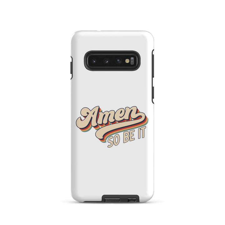 Christian Phone Case Amen So Be It White for Samsung® Samsung® Phone Cases Matte Samsung Galaxy S10 