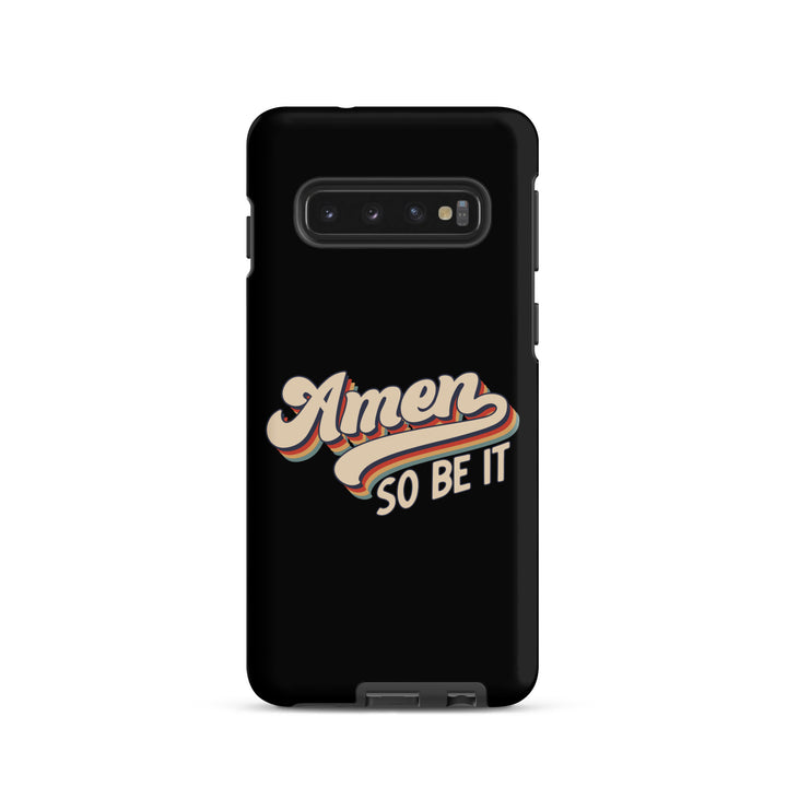 Christian Phone Case Amen So Be It Black for Samsung® Samsung® Phone Cases Matte Samsung Galaxy S10 