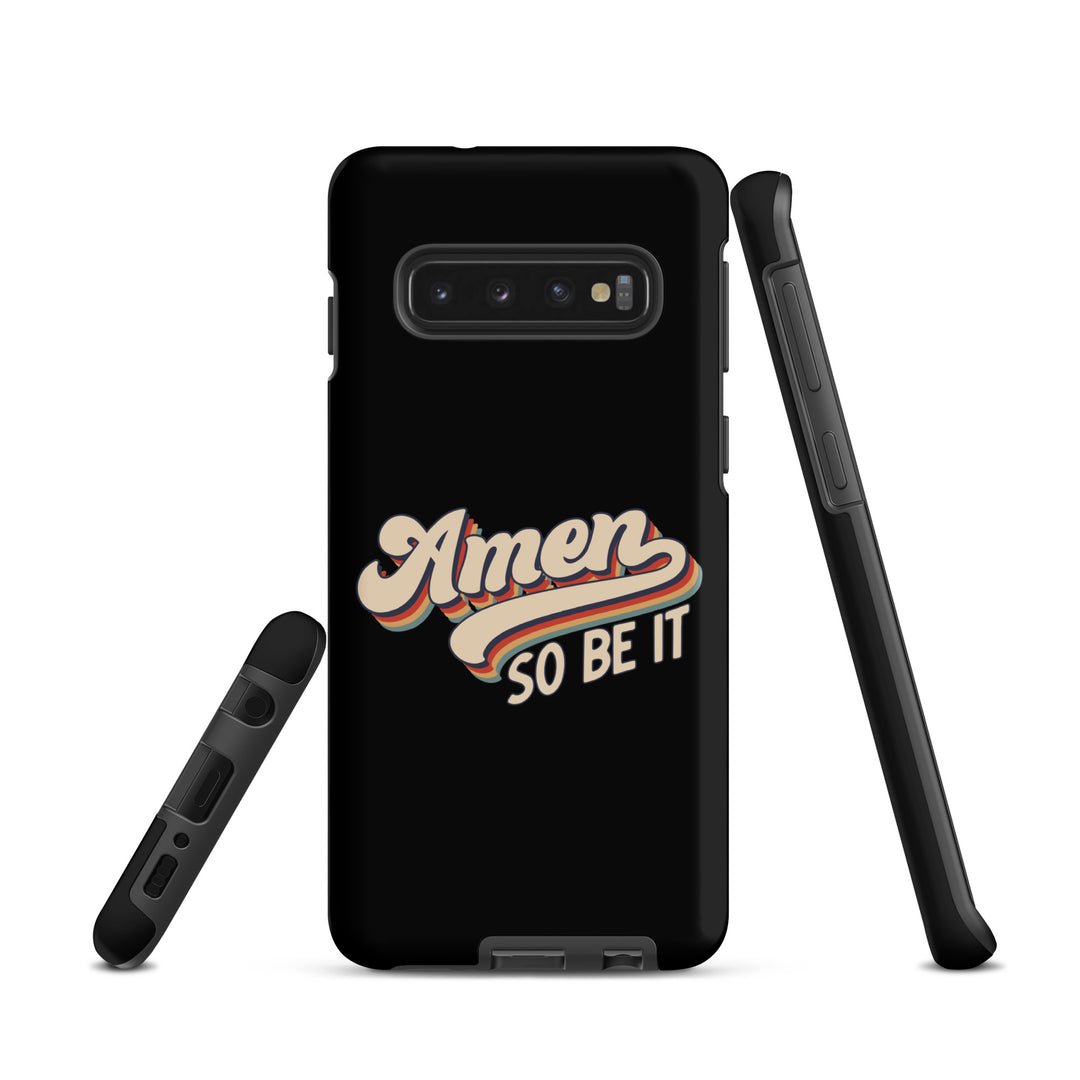 Christian Phone Case Amen So Be It Black for Samsung® Samsung® Phone Cases   