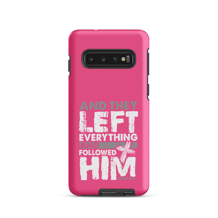 Christian Phone Case Left Everything Cross Pink for Samsung® Samsung® Phone Cases Matte Samsung Galaxy S10 