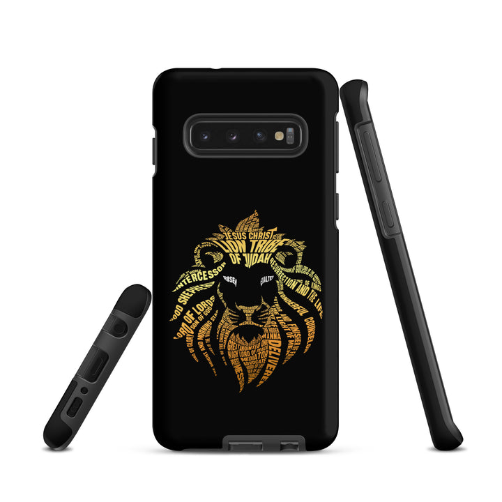 Christian Phone Case Lion Word Cloud Black for Samsung® Samsung® Phone Cases   