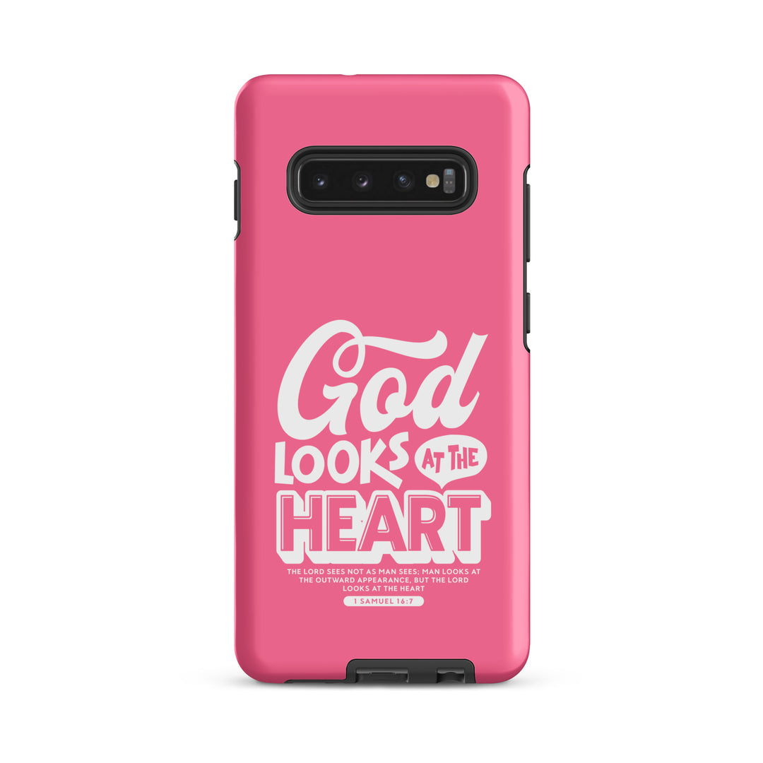 Christian Phone Case God Looks At Heart  for Samsung® Samsung® Phone Cases Matte Samsung Galaxy S10 Plus 