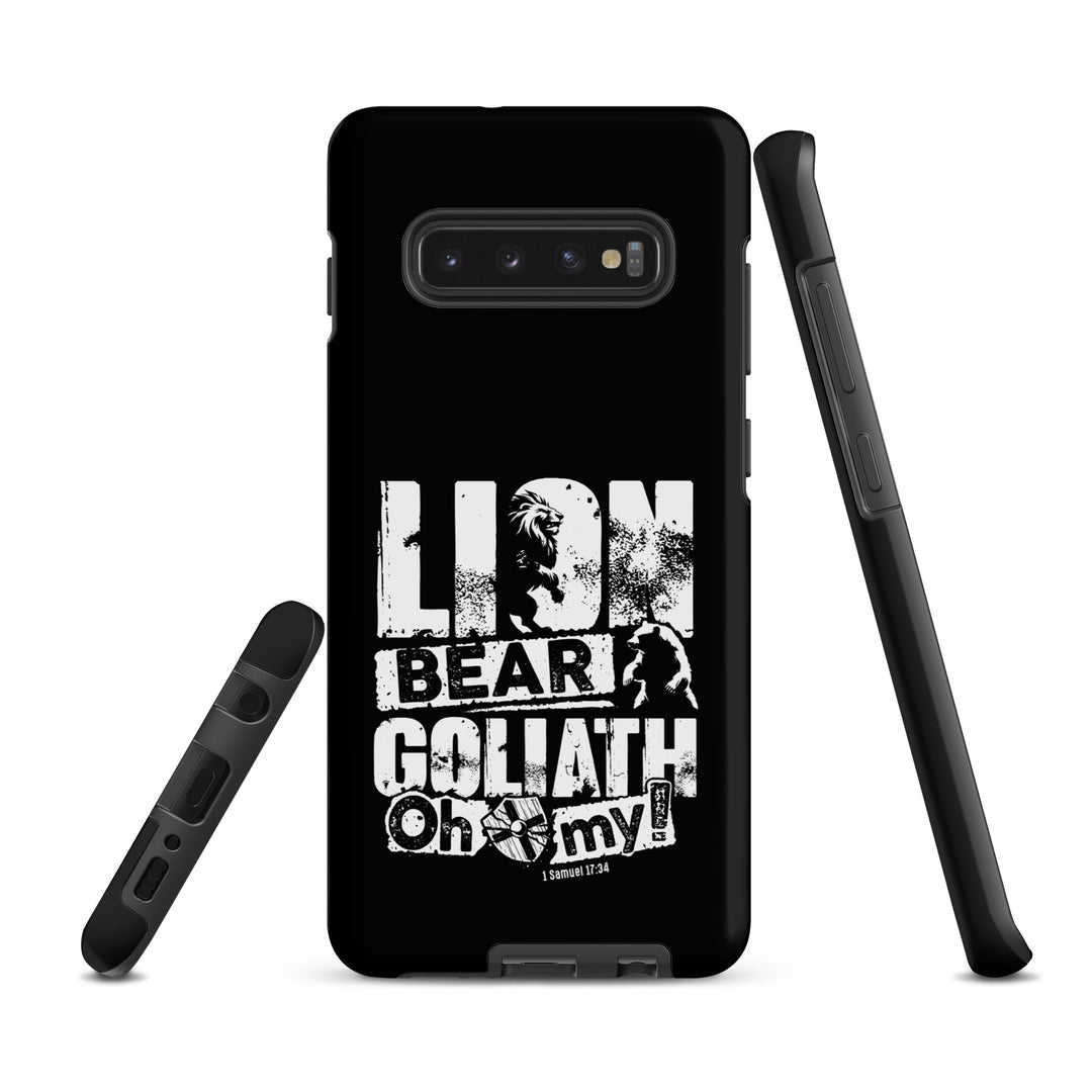 Christian Phone Case Lion Bear Goliath Black for Samsung® Samsung® Phone Cases   