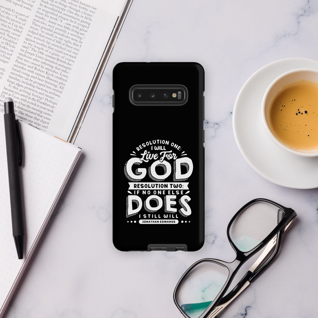 Christian Phone Case Live For God Black for Samsung® Samsung® Phone Cases   