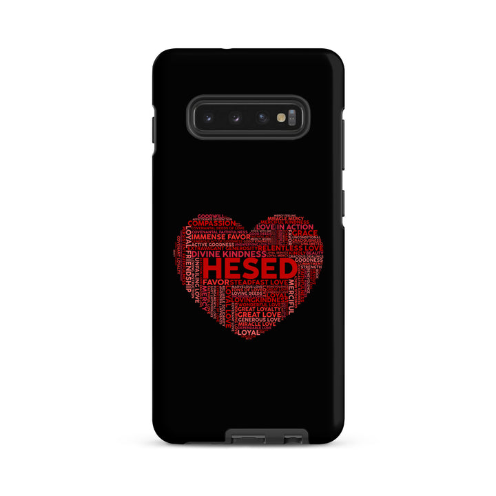 Christian Phone Case Hesed Heart Black for Samsung® Samsung® Phone Cases Matte Samsung Galaxy S10 Plus 