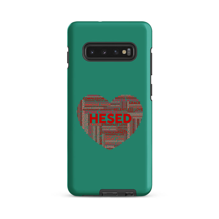 Christian Phone Case Hesed Heart Teal for Samsung® Samsung® Phone Cases Matte Samsung Galaxy S10 Plus 