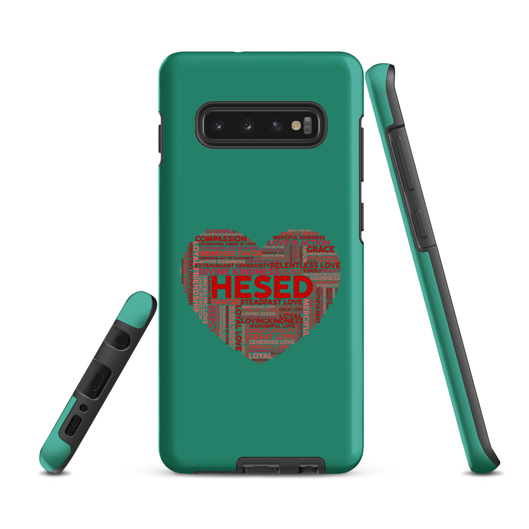 Christian Phone Case Hesed Heart Teal for Samsung® Samsung® Phone Cases   