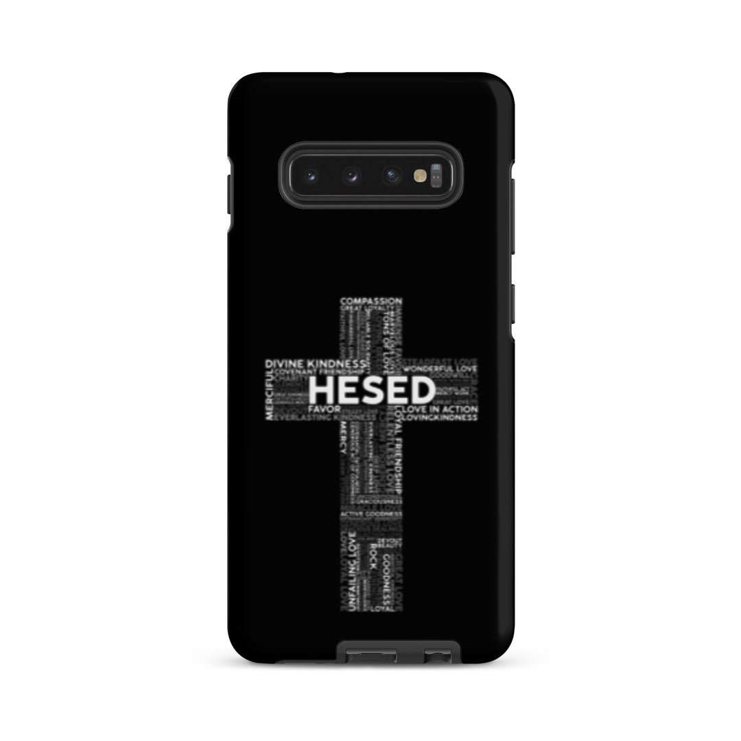 Christian Phone Case Hesed Cross Black for Samsung® Samsung® Phone Cases Matte Samsung Galaxy S10 Plus 