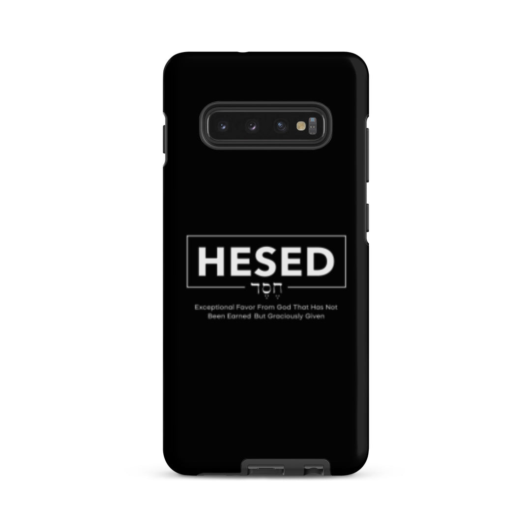 Christian Phone Case Hesed Hebrew Exceptional Favor Black for Samsung® Samsung® Phone Cases Matte Samsung Galaxy S10 Plus 