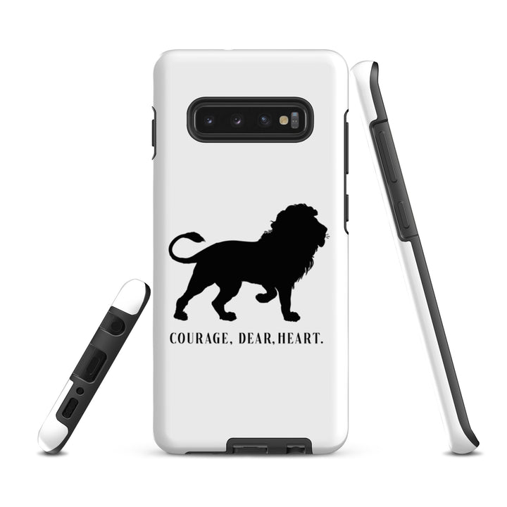 Christian Phone Case Courage Dear Heart White for Samsung® Samsung® Phone Cases   