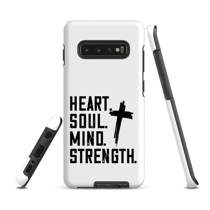 Christian Phone Case Heart Soul Mind Strength White for Samsung® Samsung® Phone Cases   