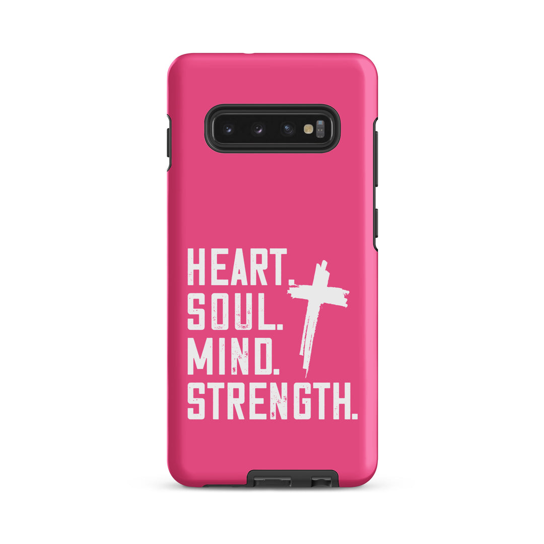 Christian Phone Case Heart Soul Mind Strength Pink for Samsung® Samsung® Phone Cases Matte Samsung Galaxy S10 Plus 