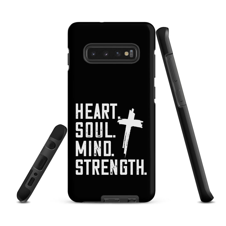 Christian Phone Case Heart Soul Mind Strength Black  for Samsung® Samsung® Phone Cases   