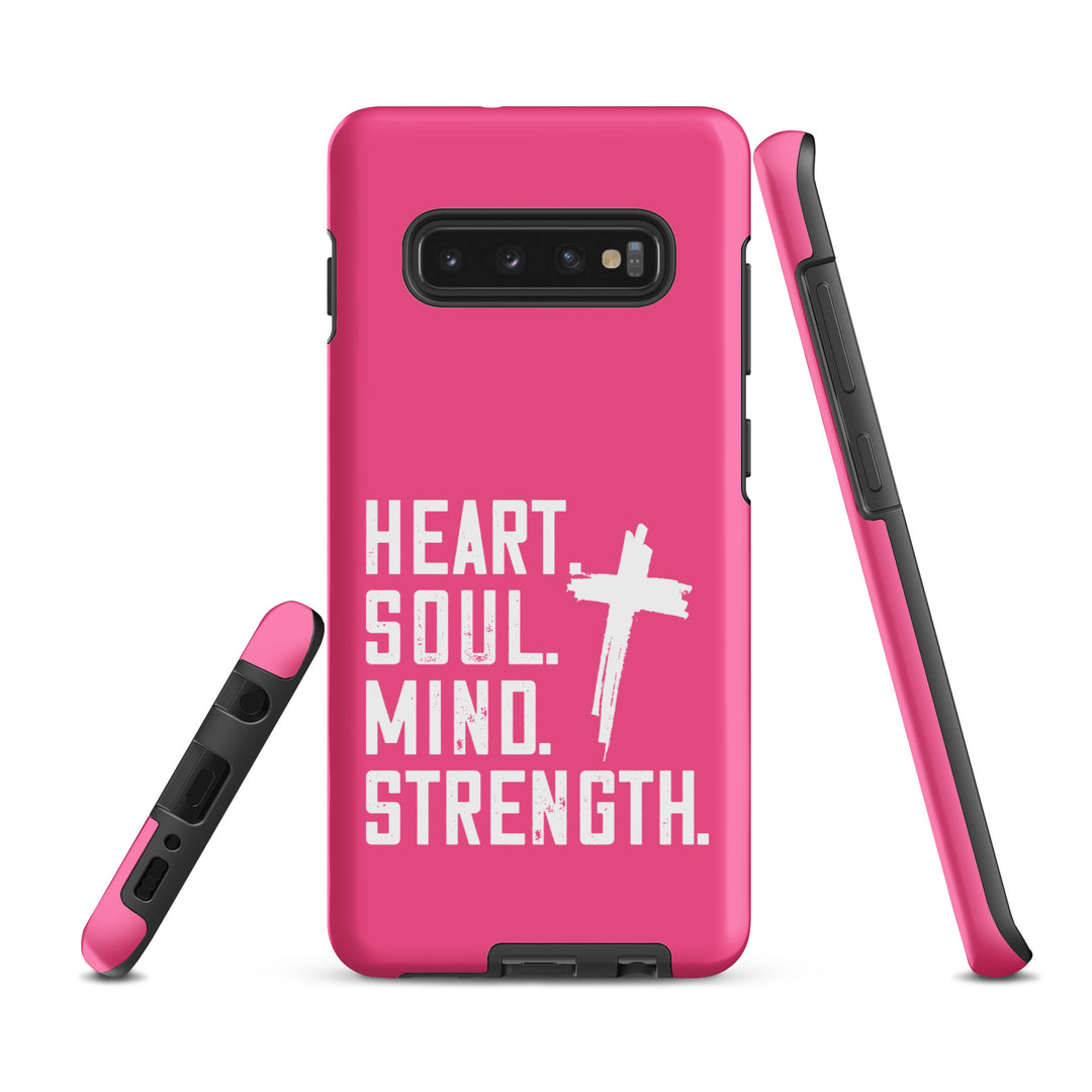 Christian Phone Case Heart Soul Mind Strength Pink for Samsung® Samsung® Phone Cases   