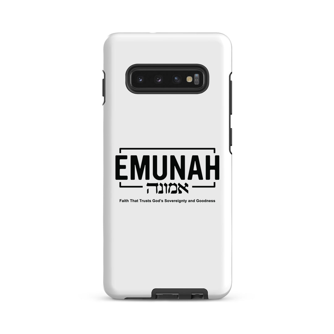 Christian Phone Case Emunah Faith That Trusts White for Samsung® Samsung® Phone Cases Matte Samsung Galaxy S10 Plus 