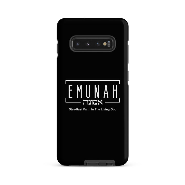 Christian Phone Case Emunah Steadfast Faith Black for Samsung® Samsung® Phone Cases Matte Samsung Galaxy S10 Plus 