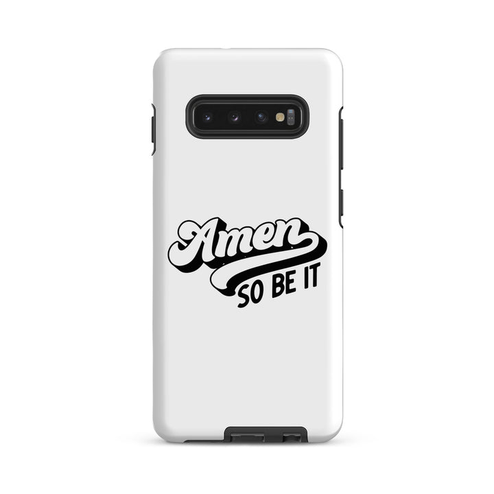 Christian Phone Case Amen So Be It White for Samsung® Samsung® Phone Cases Matte Samsung Galaxy S10 Plus 