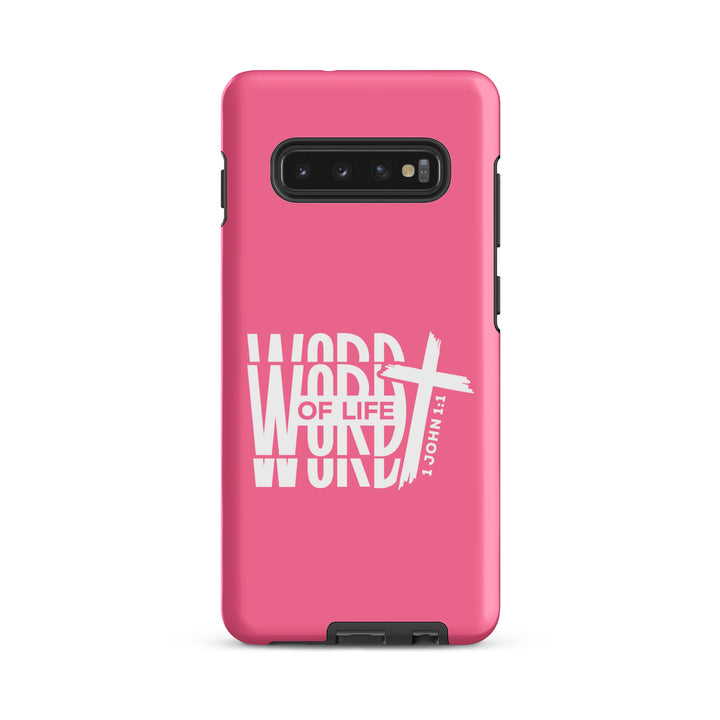 Christian Phone Case Word of Life Cross Pink for Samsung® Samsung® Phone Cases Matte Samsung Galaxy S10 Plus 