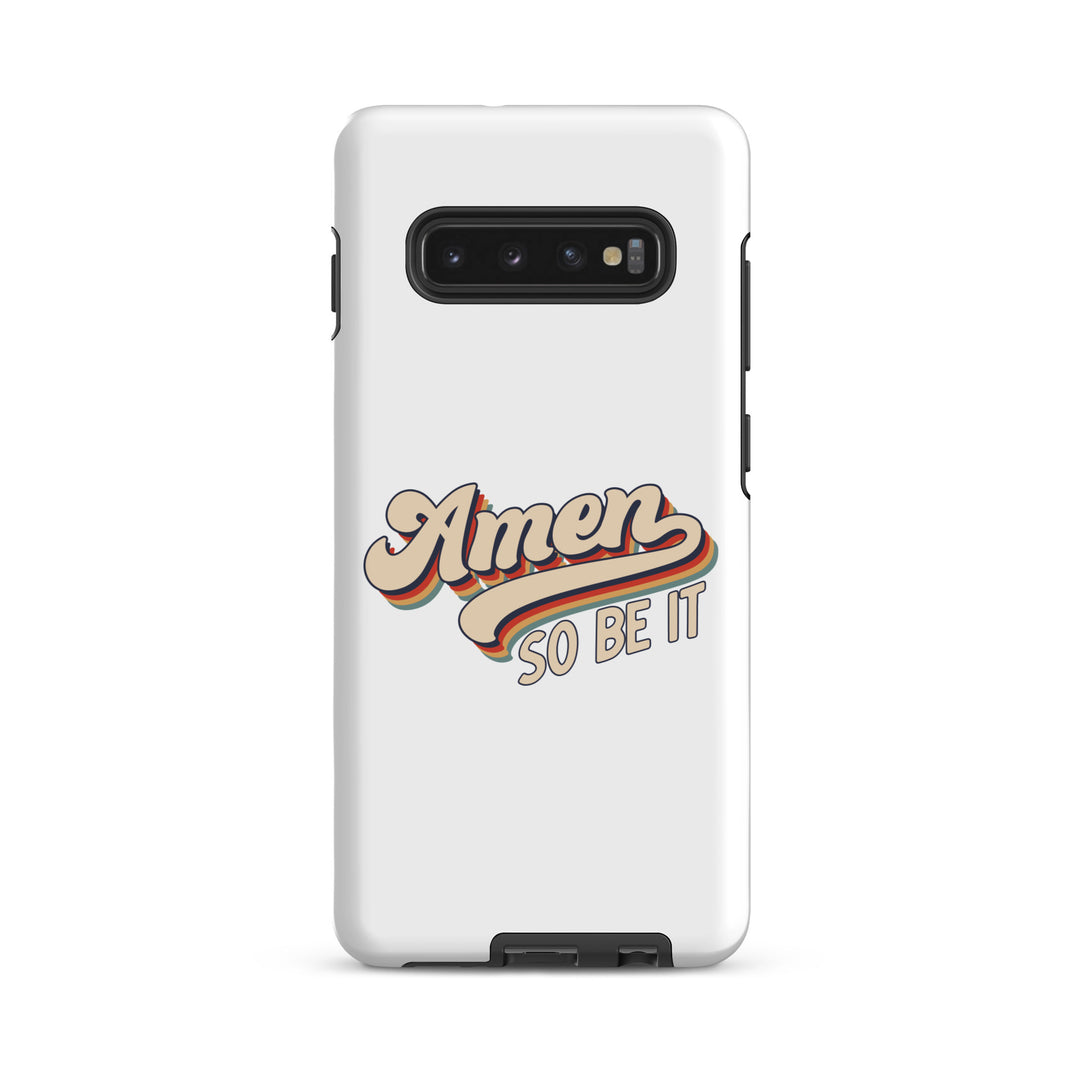 Christian Phone Case Amen So Be It White for Samsung® Samsung® Phone Cases Matte Samsung Galaxy S10 Plus 