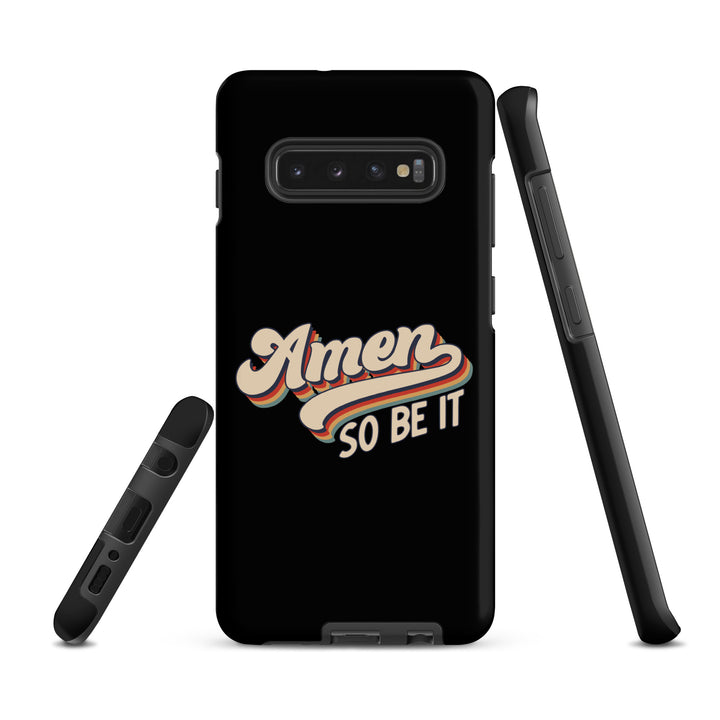 Christian Phone Case Amen So Be It Black for Samsung® Samsung® Phone Cases   