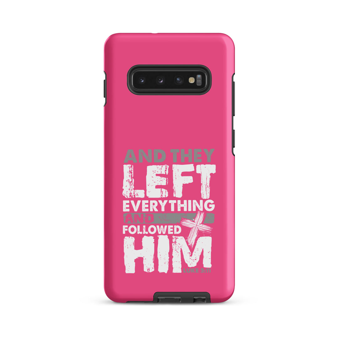 Christian Phone Case Left Everything Cross Pink for Samsung® Samsung® Phone Cases Matte Samsung Galaxy S10 Plus 