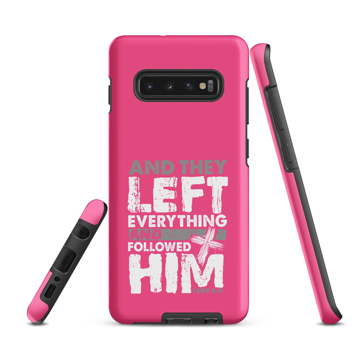 Christian Phone Case Left Everything Cross Pink for Samsung® Samsung® Phone Cases   