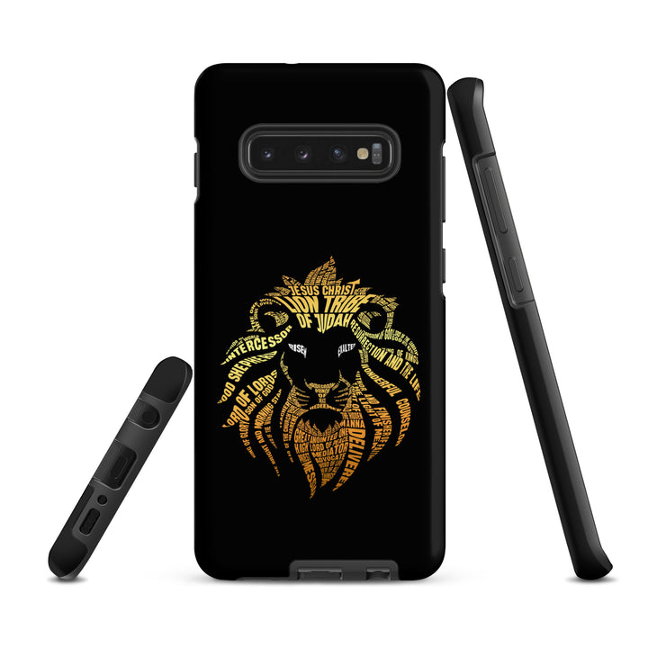 Christian Phone Case Lion Word Cloud Black for Samsung® Samsung® Phone Cases   