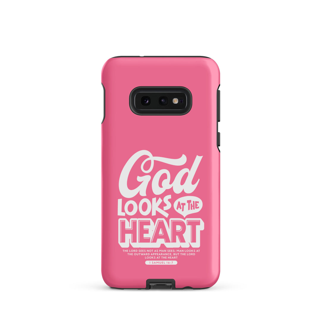 Christian Phone Case God Looks At Heart  for Samsung® Samsung® Phone Cases Matte Samsung Galaxy S10e 