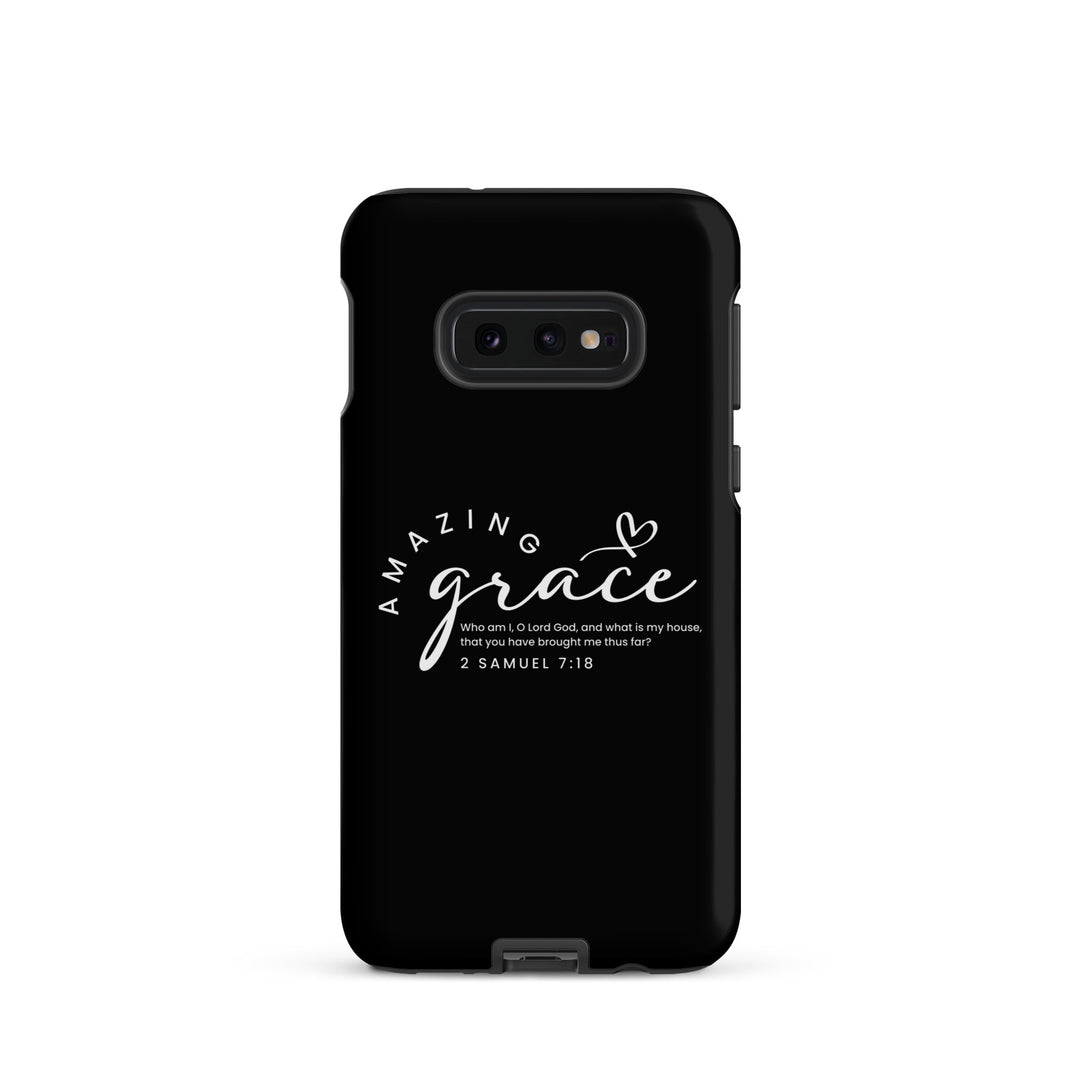 Christian Phone Case Amazing Grace Heart Black for Samsung® Samsung® Phone Cases Matte Samsung Galaxy S10e 