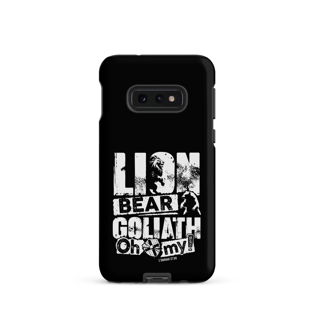 Christian Phone Case Lion Bear Goliath Black for Samsung® Samsung® Phone Cases Matte Samsung Galaxy S10e 