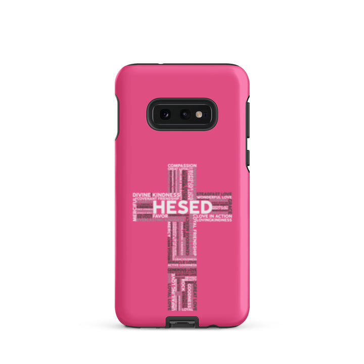 Christian Phone Case Hesed Cross Pink for Samsung® Samsung® Phone Cases Matte Samsung Galaxy S10e 