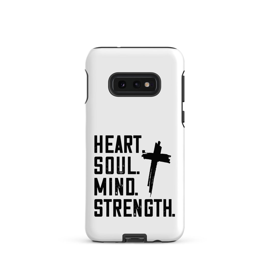 Christian Phone Case Heart Soul Mind Strength White for Samsung® Samsung® Phone Cases Matte Samsung Galaxy S10e 