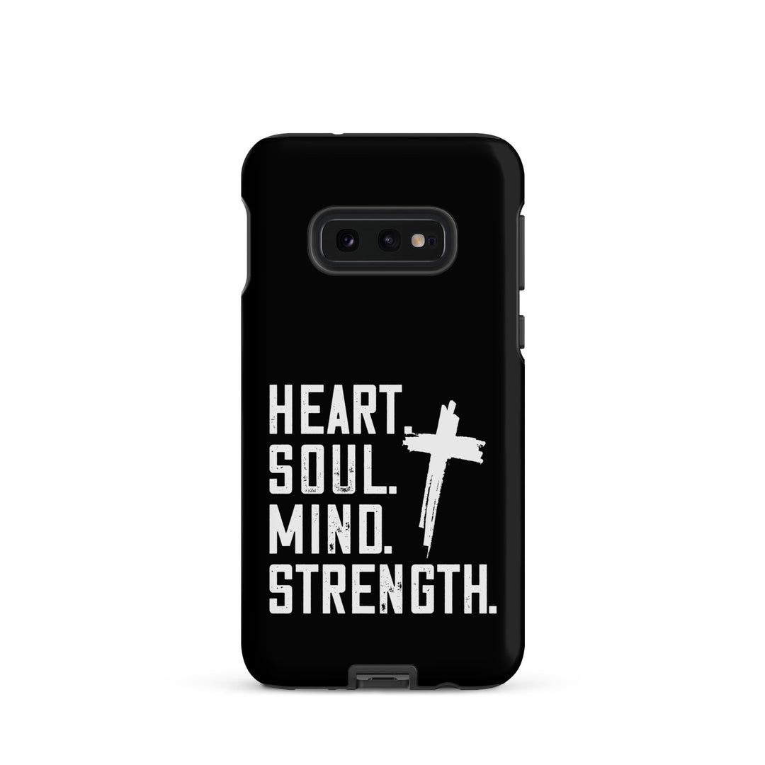 Christian Phone Case Heart Soul Mind Strength Black  for Samsung® Samsung® Phone Cases Matte Samsung Galaxy S10e 