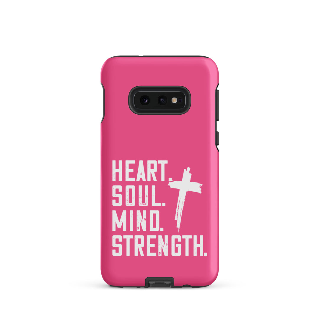 Christian Phone Case Heart Soul Mind Strength Pink for Samsung® Samsung® Phone Cases Matte Samsung Galaxy S10e 