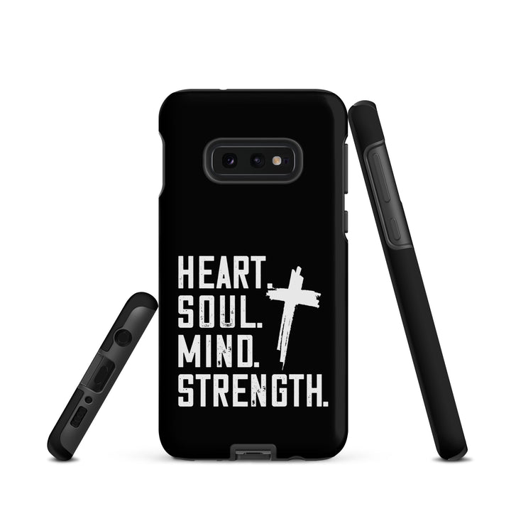 Christian Phone Case Heart Soul Mind Strength Black  for Samsung® Samsung® Phone Cases   