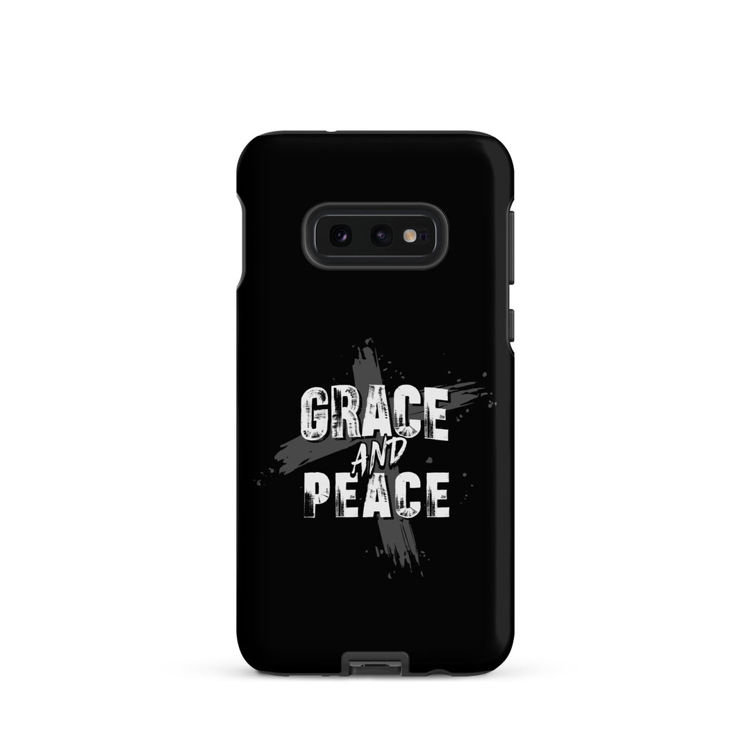 Christian Phone Case Grace and Peace Cross Black for Samsung® Samsung® Phone Cases Matte Samsung Galaxy S10e 