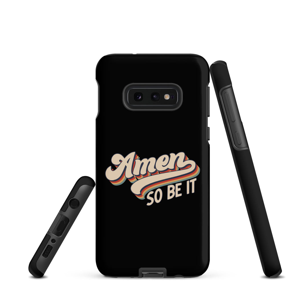 Christian Phone Case Amen So Be It Black for Samsung® Samsung® Phone Cases   