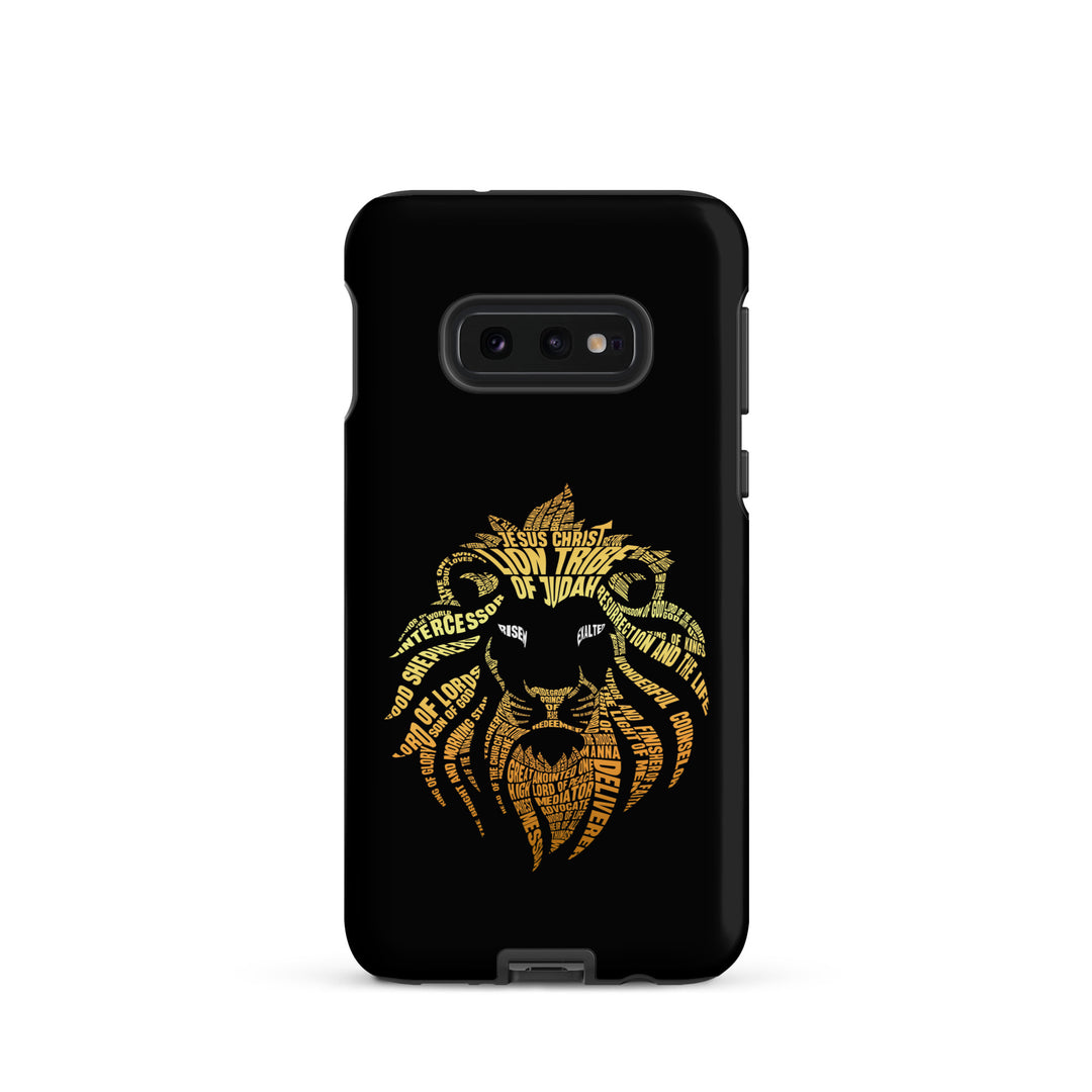 Christian Phone Case Lion Word Cloud Black for Samsung® Samsung® Phone Cases Matte Samsung Galaxy S10e 