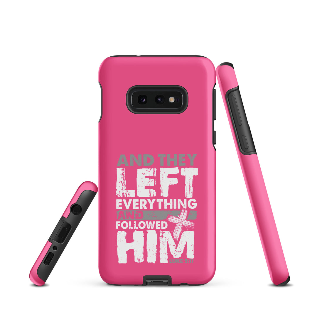 Christian Phone Case Left Everything Cross Pink for Samsung® Samsung® Phone Cases   