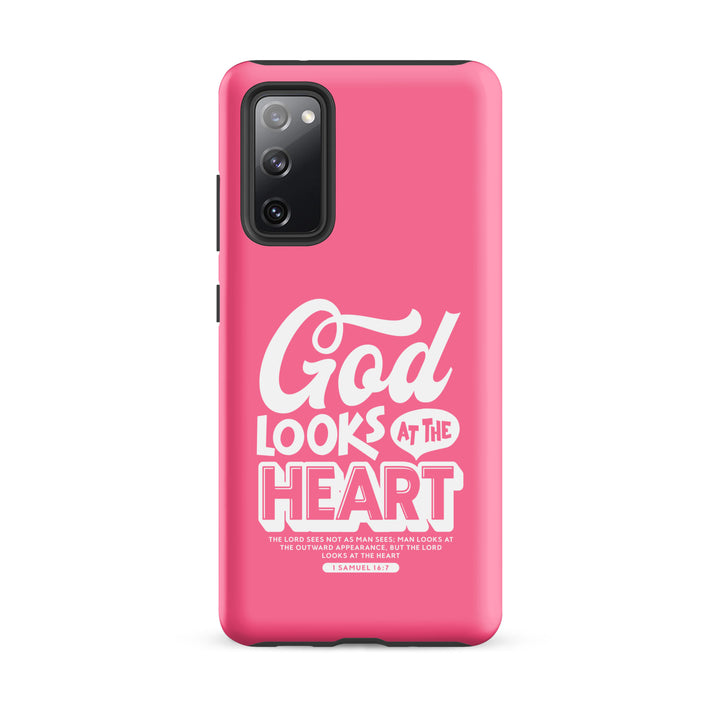 Christian Phone Case God Looks At Heart  for Samsung® Samsung® Phone Cases Matte Samsung Galaxy S20 FE 