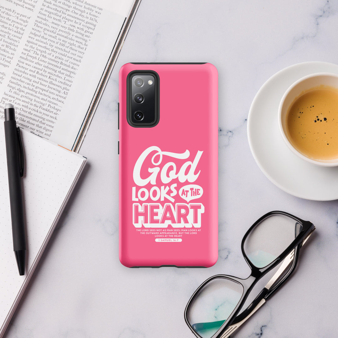 Christian Phone Case God Looks At Heart  for Samsung® Samsung® Phone Cases   