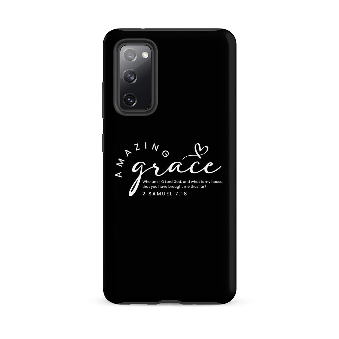 Christian Phone Case Amazing Grace Heart Black for Samsung® Samsung® Phone Cases Matte Samsung Galaxy S20 FE 