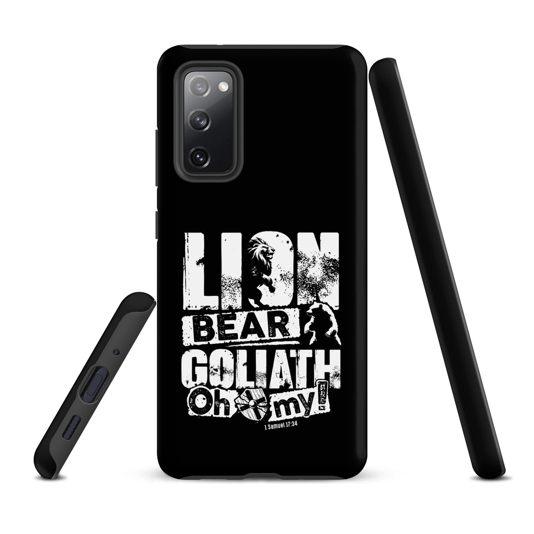 Christian Phone Case Lion Bear Goliath Black for Samsung® Samsung® Phone Cases   