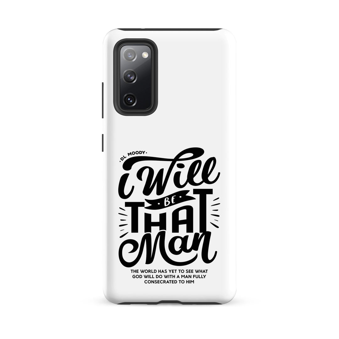 Christian Phone Case I Will Be That Man White for Samsung® Samsung® Phone Cases Matte Samsung Galaxy S20 FE 