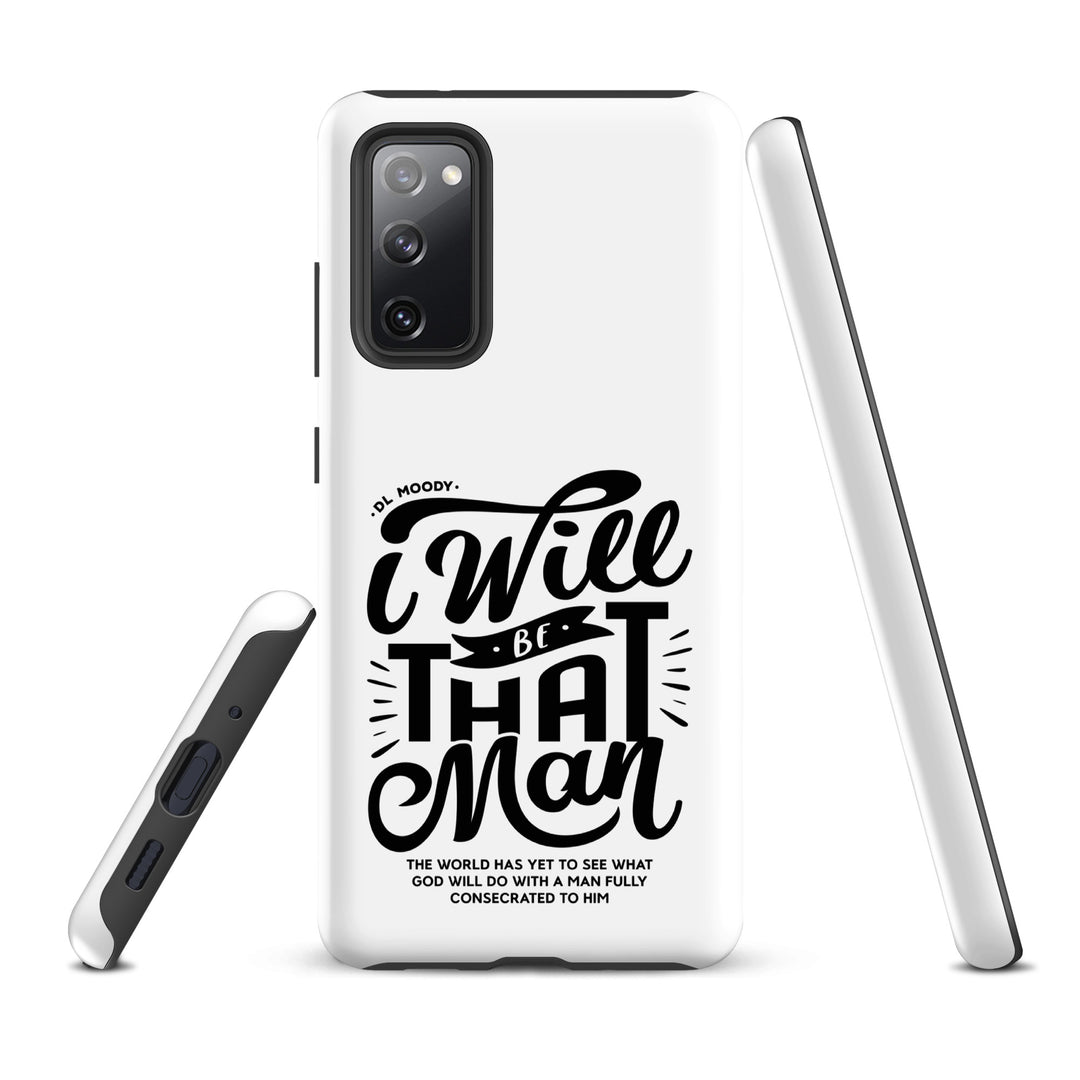 Christian Phone Case I Will Be That Man White for Samsung® Samsung® Phone Cases   