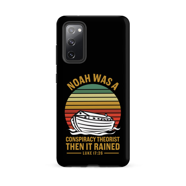 Christian Phone Case Noah Conspiracy Black for Samsung® Samsung® Phone Cases Matte Samsung Galaxy S20 FE 