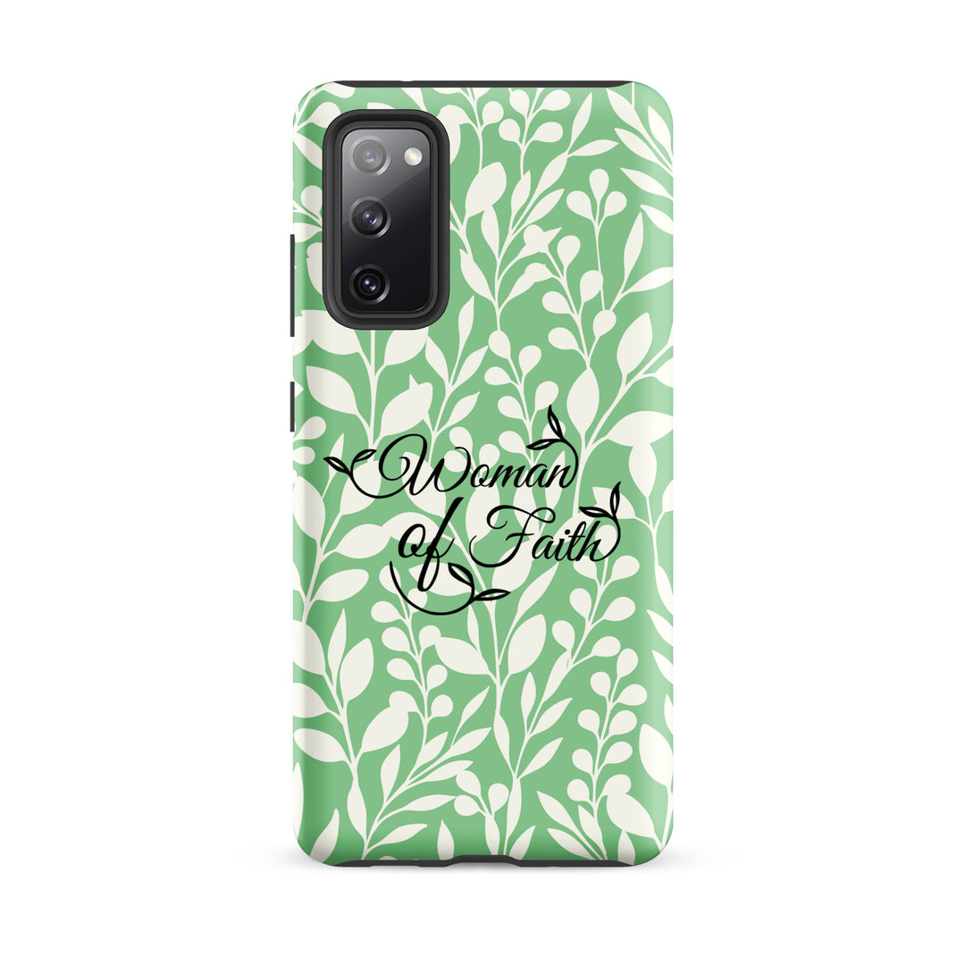 Christian Phone Case Woman of Faith Green for Samsung® Samsung® Phone Cases Matte Samsung Galaxy S20 FE 