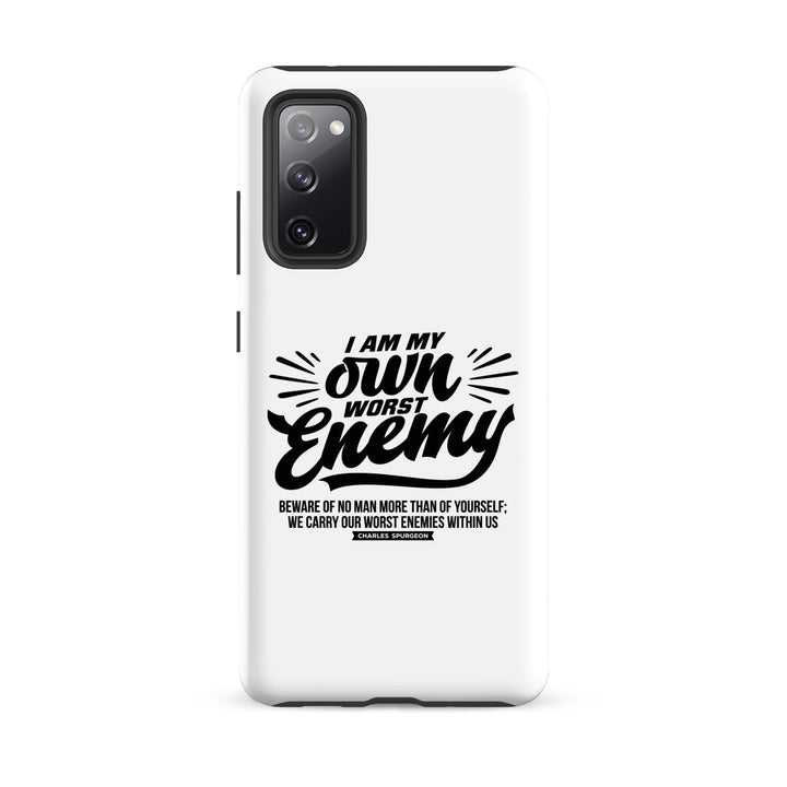 Christian Phone Case Worst Enemy White for Samsung® Samsung® Phone Cases Matte Samsung Galaxy S20 FE 