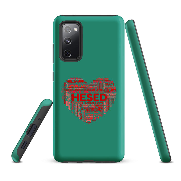 Christian Phone Case Hesed Heart Teal for Samsung® Samsung® Phone Cases   